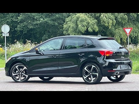 Seat NEW Ibiza FR 2022 in 4K Midnight Black 18 inch Performance  Walk around & Detail inside
