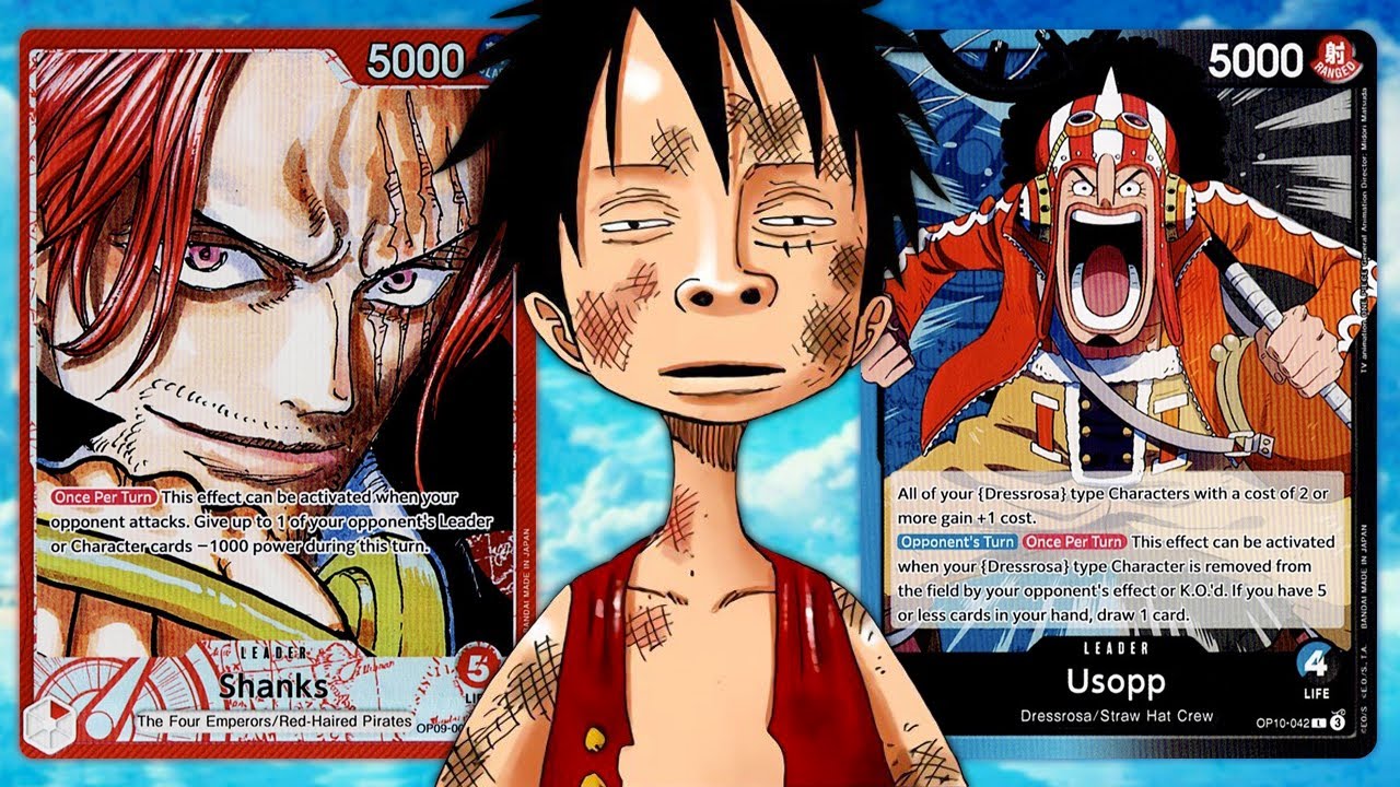 Learning OP09 Shanks (VS. OP10 Usopp) 001/100 [ONE PIECE CARD GAME]