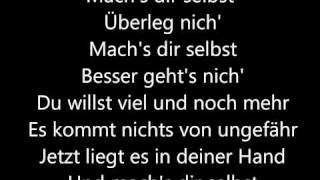 Silbermond - Mach&#39;s Dir Selbst Lyrics