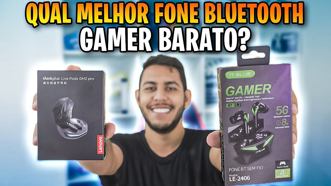 Qual o MELHOR Fone Bluetooth GAMER BARATO? Lenovo Gm2 Pro vs It Blue Le-2406 (comparativo completo)