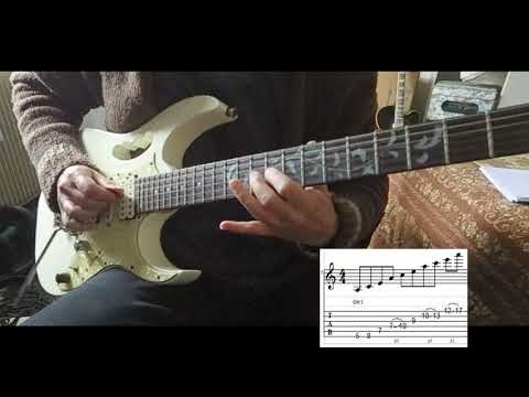 Steve Vai style Am Sliding Triads Arpeggio Lick (with tabs) - DP's Guitar Encyclopedia