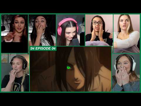 [GIRLS REACT] Eren meets Reiner after 4 Years | Attack on Titan Season 4 Ep 4 Girl Reaction Mashup