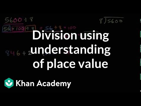 Division using place value understanding