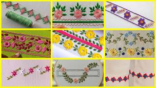 Hemline embroidery border / floral borderline embroidery for tablecloth/ shawl / lace embroidery
