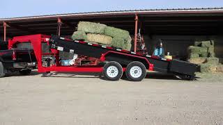 Loading and Unloading Small Hay Bales with a Heavy Duty Utility Trailer