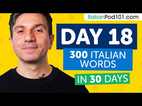 Day 18: 180/300 | Learn 300 Italian Words in 30 Days Challenge