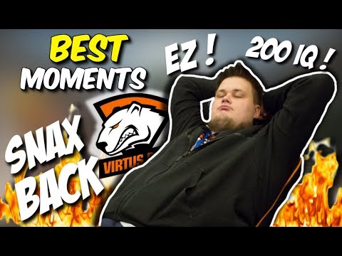 SNAX IS BACK !!! VIRTUS.PRO IN ESEA AND ECS, TOAO 200 IQ CLUTCH 1vs3 - CSGO BEST MOMENTS