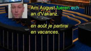 Apprendre le luxembourgeois (Astrid a Jérôme Lulling) Clip#18: Futur