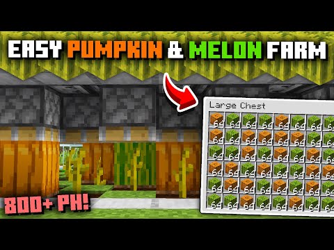 EASY MELON & PUMPKIN FARM in Minecraft (800+ items per hour) 1.21.10+ Tutorial