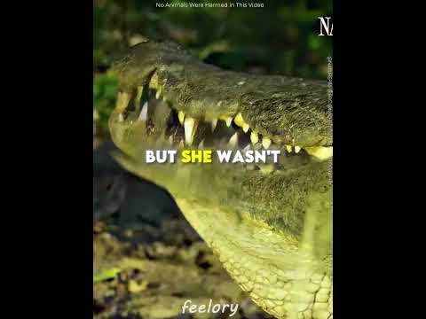 This Crocodile Put Her Newborn Babies in Her Mouth 🐊😳 #shorts