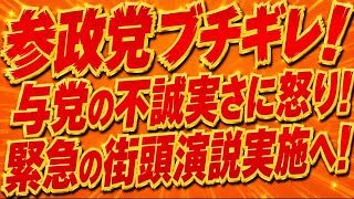 神谷代表ブチギレ！与党の不誠実な対応にブチギレで、新橋で街頭演説会を実施へ！