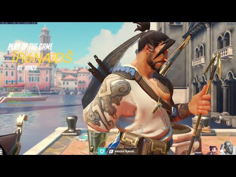 POTG! IronAids INSANE HANZO GAMEPLAY OVERWATCH SEASON 25 TOP 500