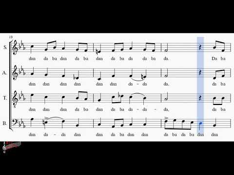 Choir/chór J. S. Bach - Bourrée in E minor - Alto + score