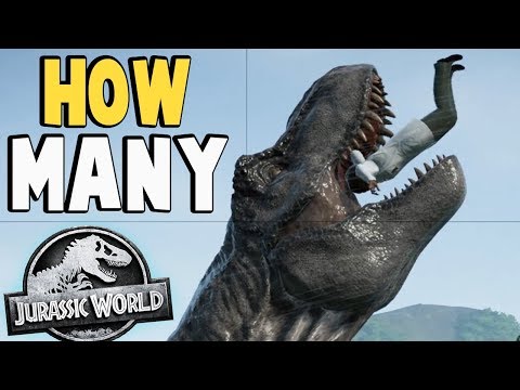 Jurassic World Evolution - TREX vs 10000 PARK GUESTS! HOW MANY CAN SHE EAT?! - (JWE Gameplay)