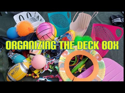 ORGANIZING THE DECK BOX: USING DOLLAR TREE ITEMS + TIPS & LAUGHS