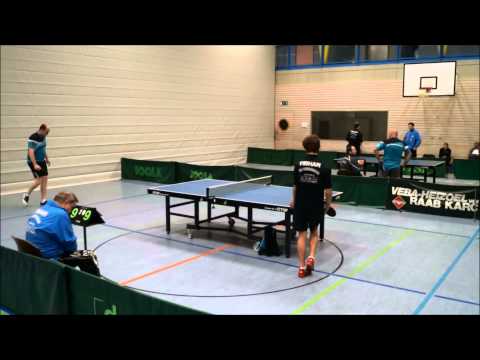 Bezirksliga 2014/15 TTF Neuhausen - TSV Oberboihingen: Ledermann vs. Grimm