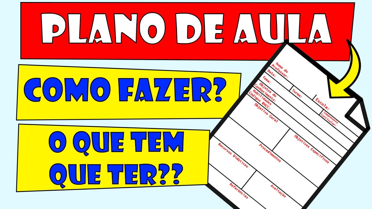 Aprenda como fazer um PLANO DE AULA de acordo com a BNCC (2023) - infantil, fundamental e médio