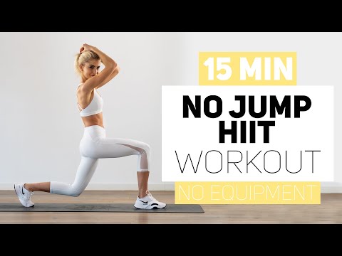 15 MINUTES NO JUMP HIIT WORKOUT | no equipment | Caro Daur #DAURPOWER
