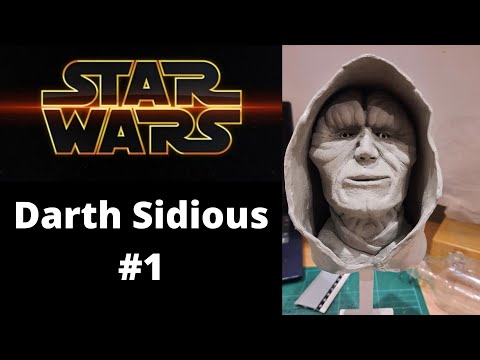 How to make a Darth Sidious Palpatine Sculpture Hyperlapse -StarWars | Roma Plastilina (clay) medium