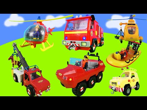 Fireman Sam Toys | Firefighters in fire trucks save the day| housefires | Firefighter Toys Unboxing