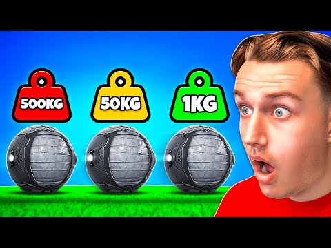 De BAL wordt LICHTER bij ELKE GOAL in Rocket League (500 kg vs 0.1kg bal)