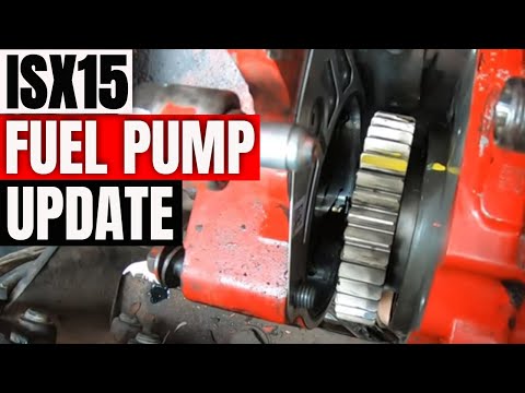 Cummins ISX15 fuel injection pump update install with timing procedure & oil leak fix on fuel pump