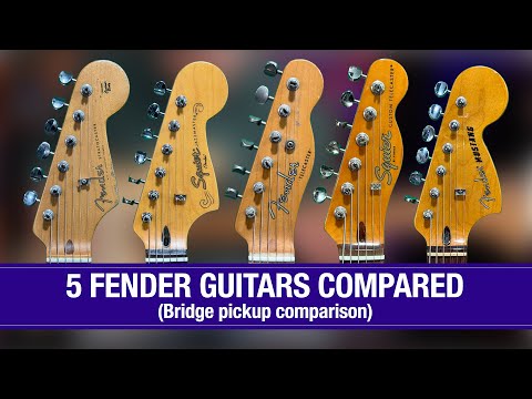 FIVE FENDER GUITARS - Bridge pickup comparison