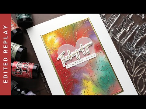 EDITED REPLAY - Easy Repeat Background & Distress Ink Watercolor