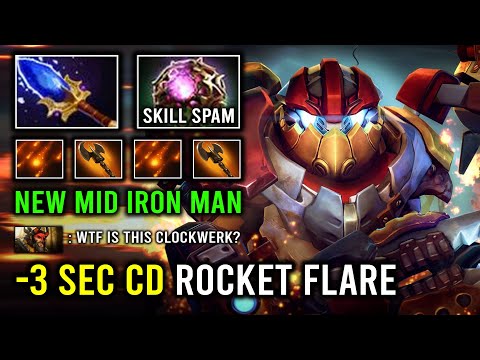 WTF -3 Second CD Multi Rocket Flare Spam | NEW 7.33 Scepter Mid Clockwerk Carry Dota 2