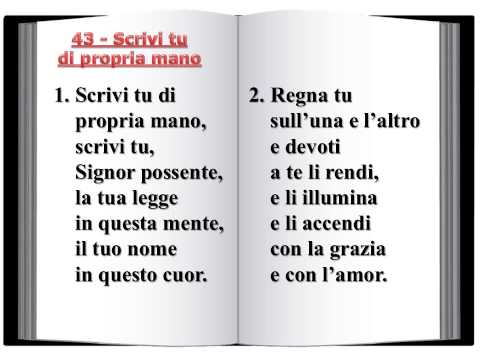 43 Scrivi tu di propria mano - Innario Chiesa Cristiana Avventista del Settimo Giorno 2014