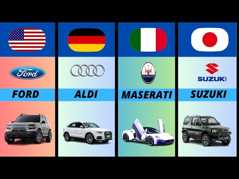 Marcas de carros e seu país de origem | Qual país tem a marca de carro mais famosa?