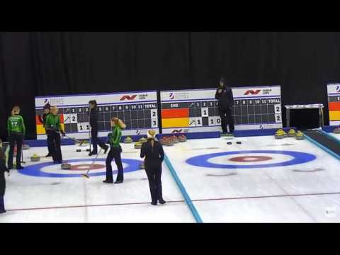 Russian curling. Victoria Moiseeva -- Triple Takeout for 3