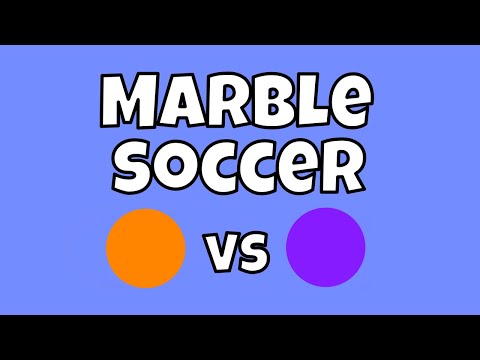 Marble Soccer Race - Orange vs Purple, Who will win?