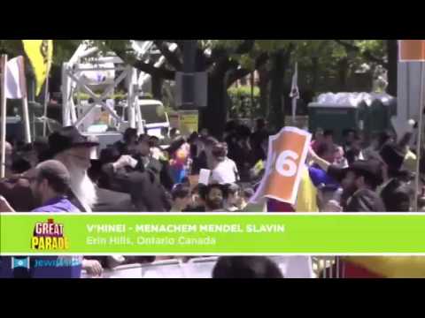Mendel Slavin says a Torah Passage at the Great Parade 5774
