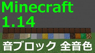 マイクラver1.14音ブロック全音色比較　【PC視聴推奨】