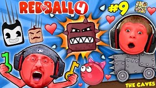 RED BALL 4: INTO THE CAVES GIRLFRIEND FALLS! FGTEEV #9 w/ Chase Dad Mom Shawn (Volume 5 Level 61-69)