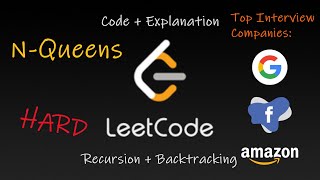 YouTube video 'Leetcode 51: N-Queens - Code Explained (Recursion + Backtracking)'