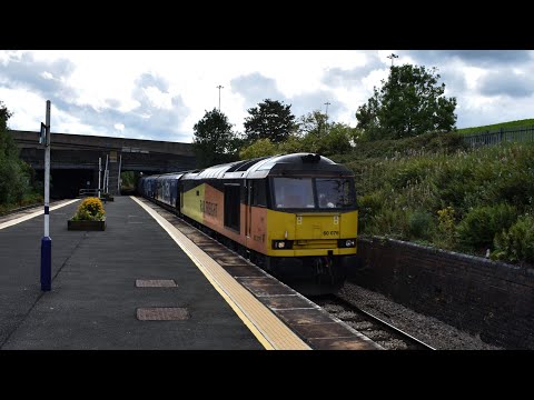 GBRf Class 60 No's. 60076 TnT 60087 on 6E17 Liverpool Biomass Tml - Drax Aes @ Denton on 19.08.23 HD