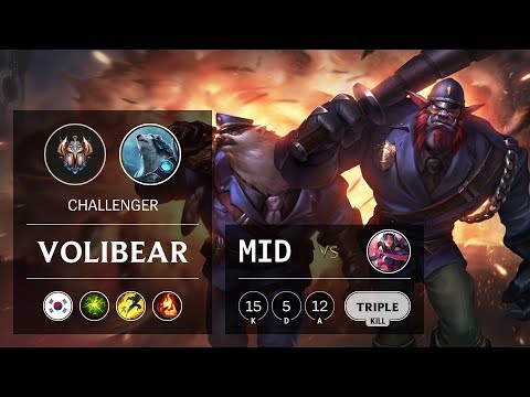 Volibear Mid vs Irelia - KR Challenger Patch 9.15