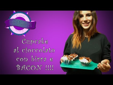 Cupcake al cioccolato con birra e bacon - tottabri