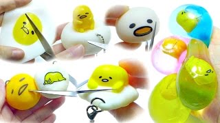 Cutting Open Gudetama Squishy Squeeze Toy Compilation