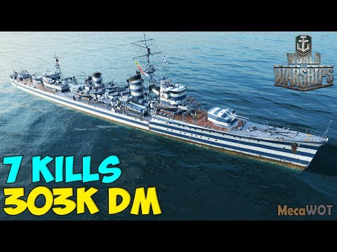World of WarShips | Yugumo | 7 KILLS | 303K Damage - Replay Gameplay 1080p 60 fps