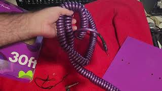 Video thumbnail for The J Mascis Coiled Instrument Cable 30' in Purple by Quest for Gear