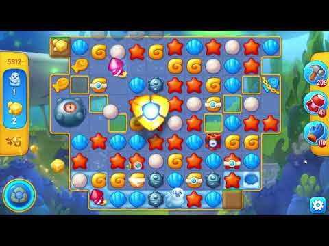 Fishdom 5912 Level - 18 moves - NO BooSTERS