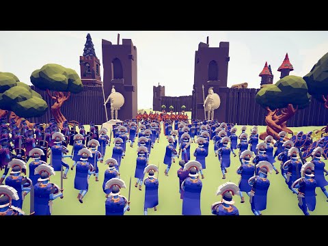 HUGE ROMAN ARMY SIEGE SPARTANS CASTLE - Totally Accurate Battle Simulator TABS
