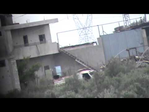 استهداف أماكن تواجد قناصة قوات النظام من قبل كتيبة حمزة الزعبي في خربة غزالة في ريف درعا