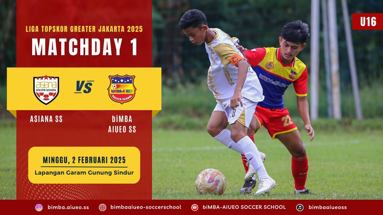 HIGHLIGHT LIGA TOP SKOR GREATER JAKARTA U16 ASIANA SS VS biMBA AIUEO SS