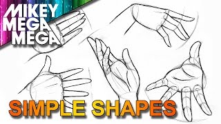 How To Draw HANDS - EASY SIMPLE BASIC SHAPES IN ANIME MANGA