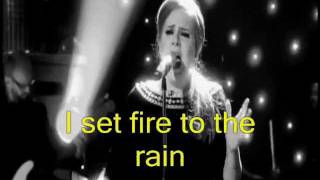 ADELE - Set Fire To The Rain [HD]- Video Lyrics (Legendado em Inglês)