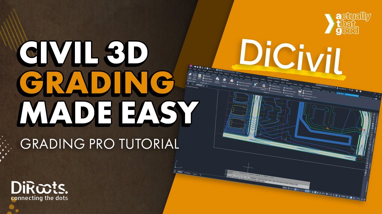 Civil 3D Grading Made Easy with DiRoots’ DiCivil | Grading Pro Tutorial